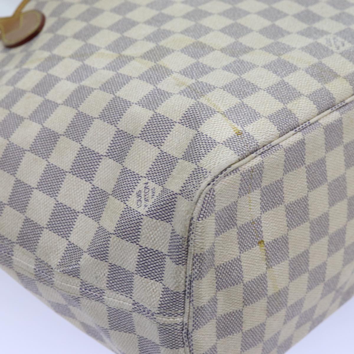 LOUIS VUITTON Damier Azur Neverfull MM Tote Bag N41605 LV 72659