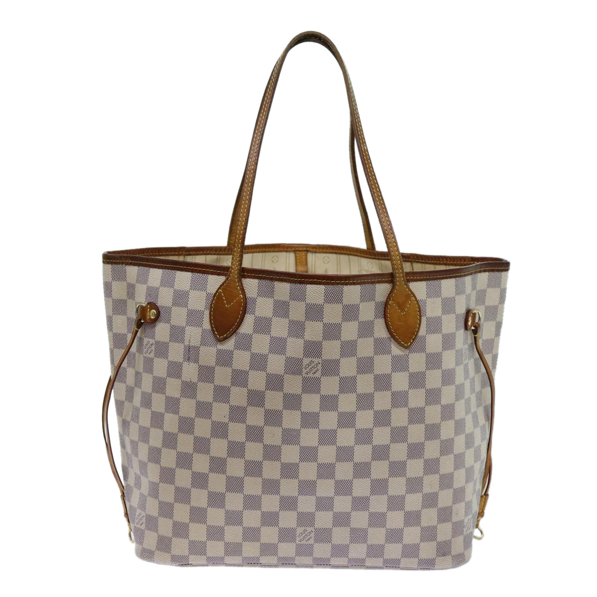 LOUIS VUITTON Damier Azur Neverfull MM Tote Bag N41605 LV 72659
