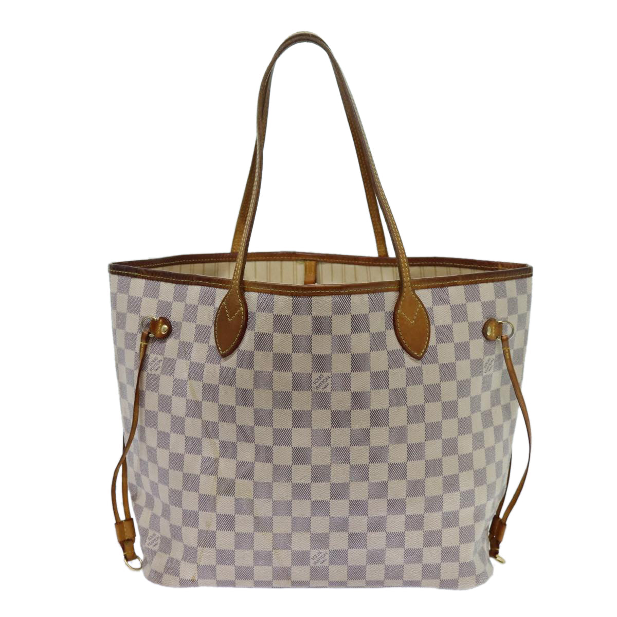 LOUIS VUITTON Damier Azur Neverfull MM Tote Bag N41605 LV 72659