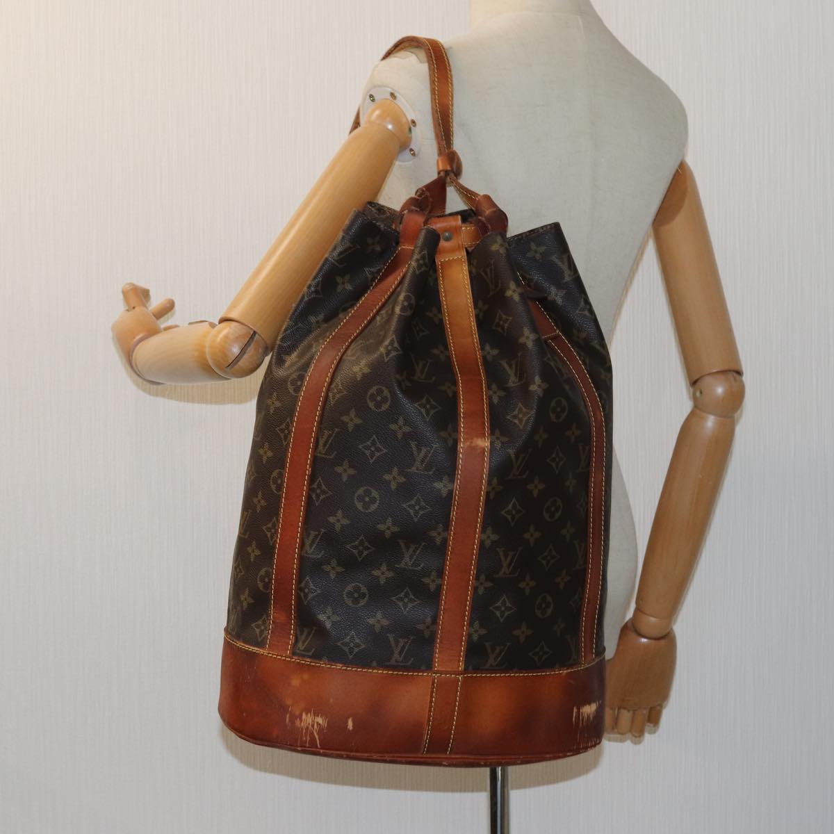 LOUIS VUITTON Monogram Randonnee GM Shoulder Bag M42244 LV 72668