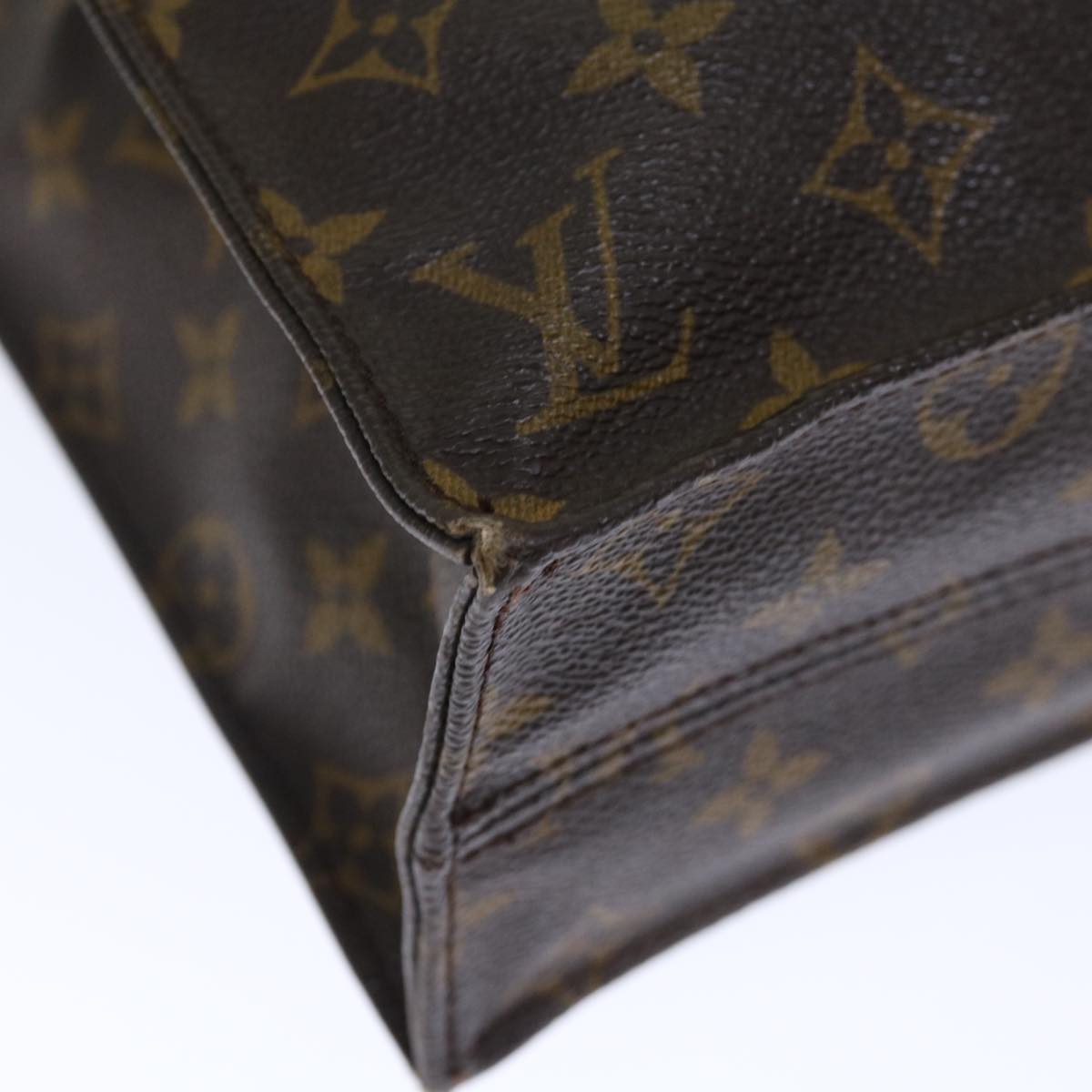 LOUIS VUITTON Monogram Sac Plat Hand Bag M51140 LV 72680