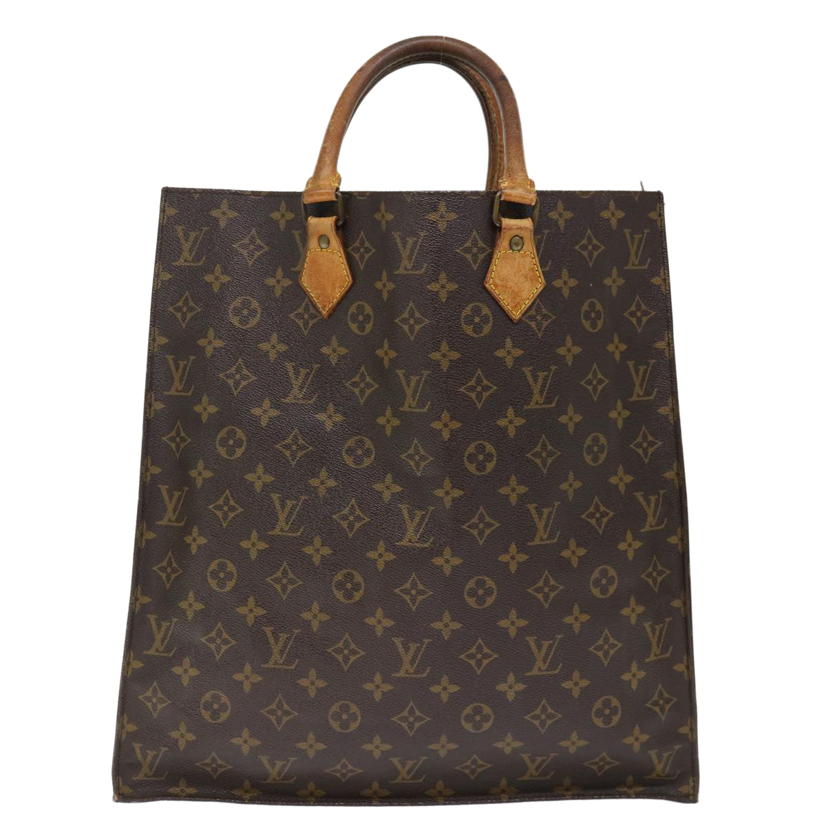 LOUIS VUITTON Monogram Sac Plat Hand Bag M51140 LV 72680