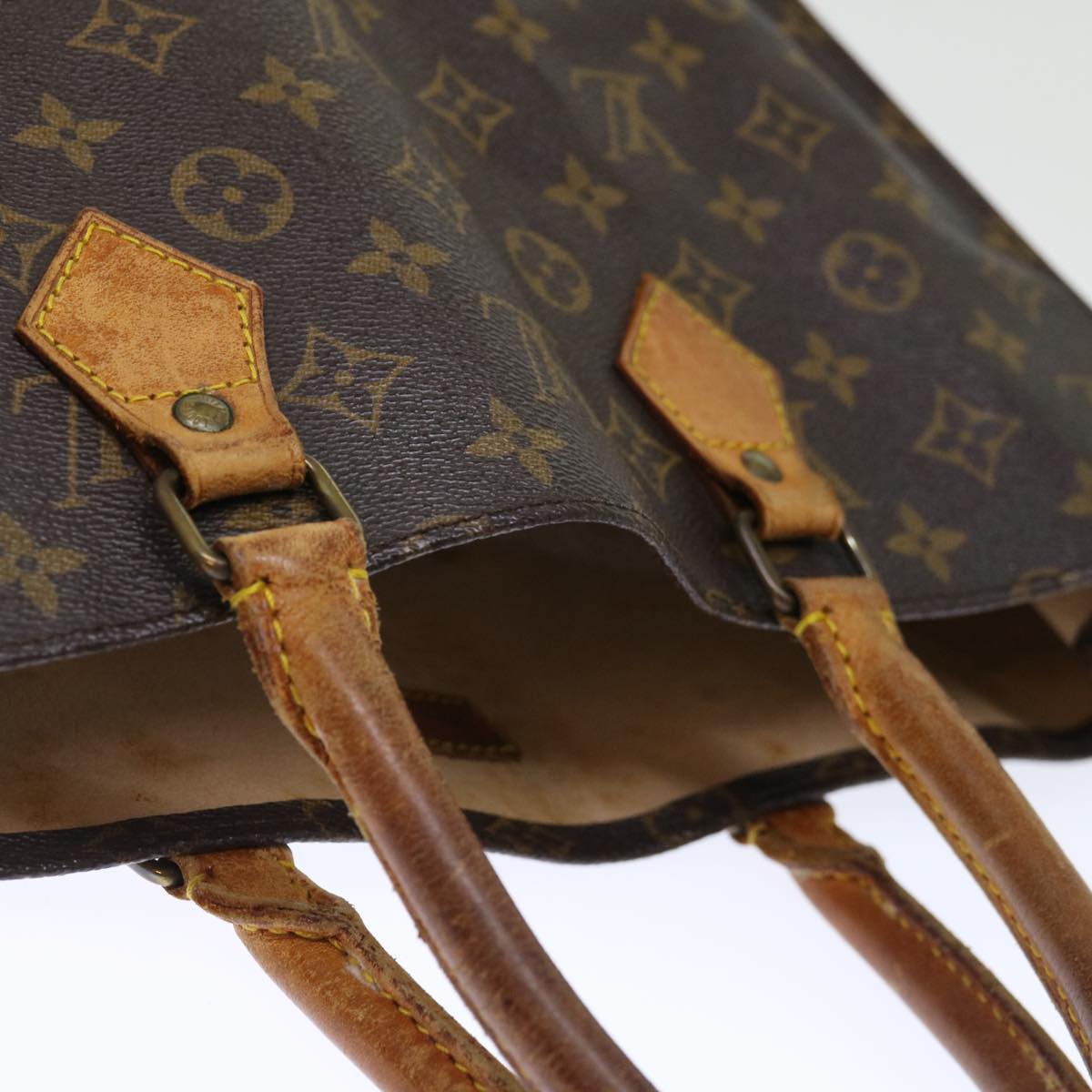LOUIS VUITTON Monogram Sac Plat Hand Bag M51140 LV 72680