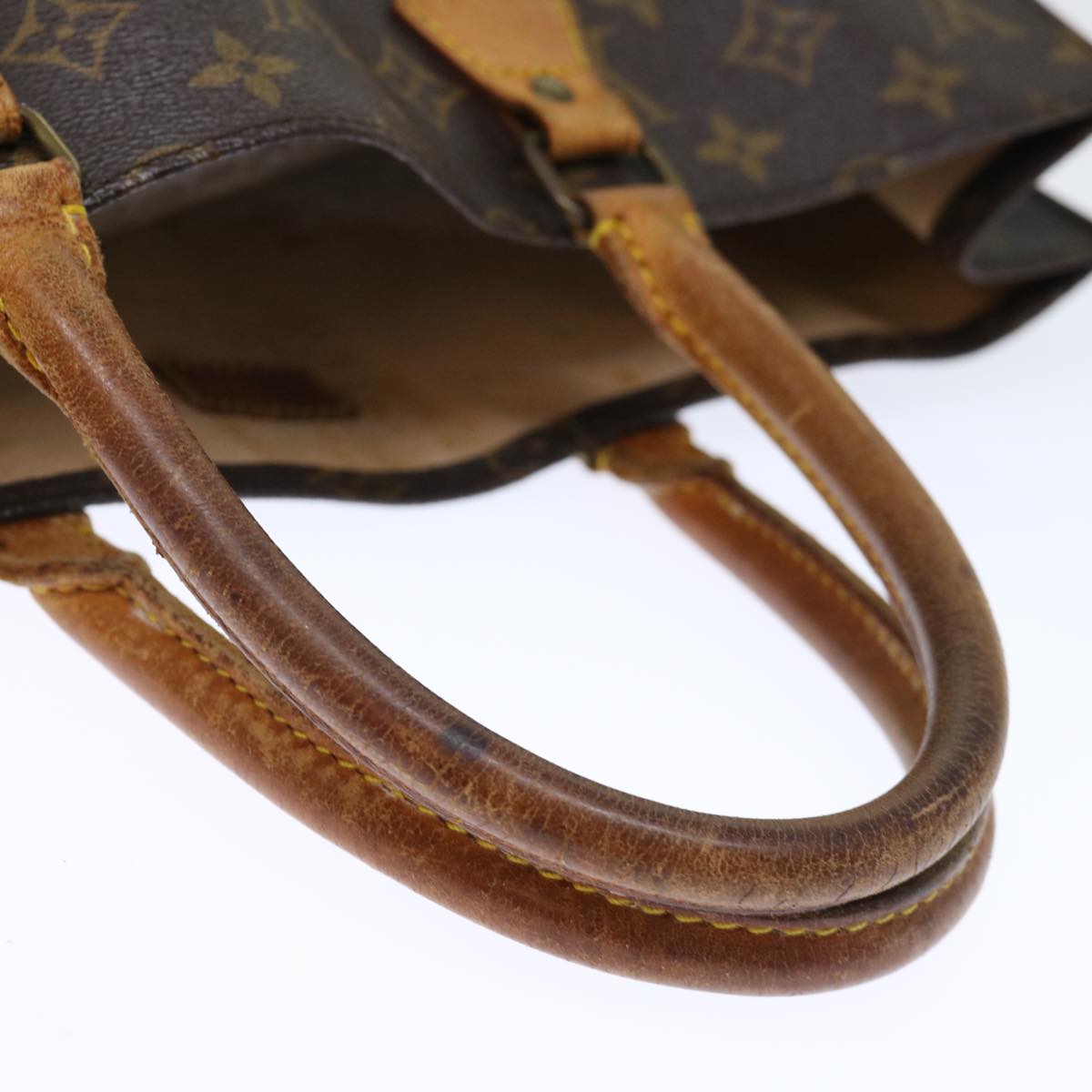 LOUIS VUITTON Monogram Sac Plat Hand Bag M51140 LV 72680