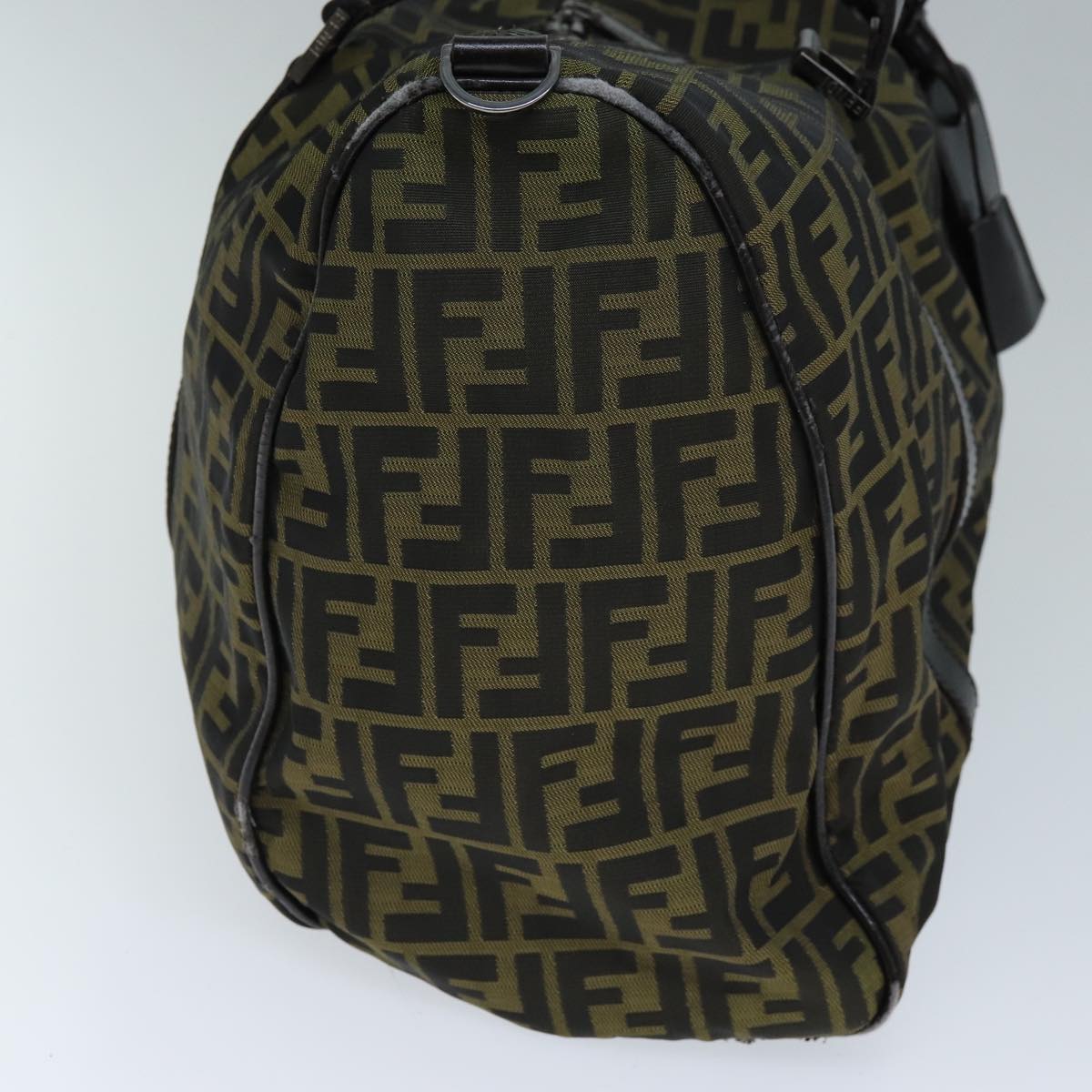 FENDI Zucca Canvas Boston Bag 2way Brown 72698