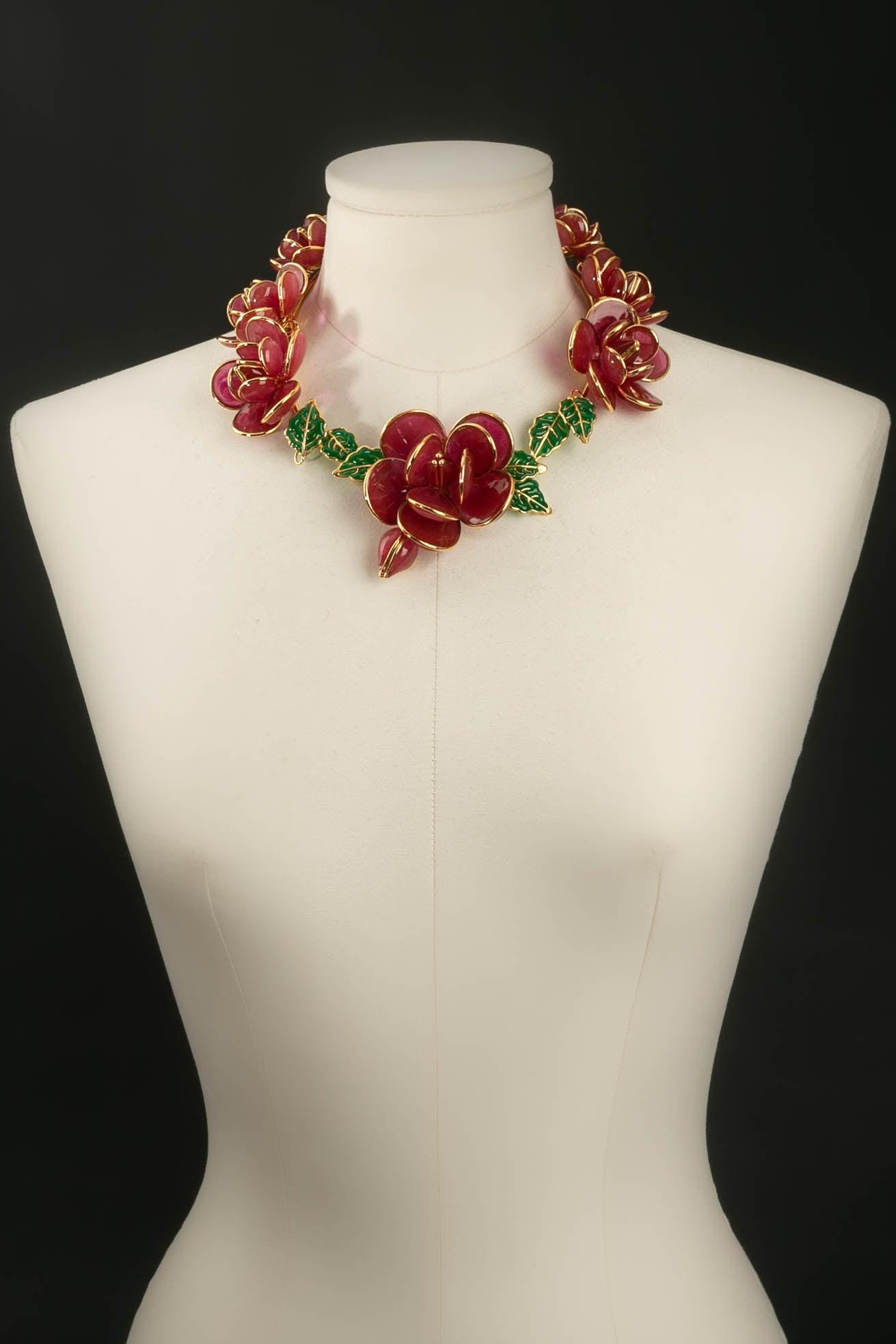 Collier en pÃƒÆ’Ã‚Â¢te de verre Augustine