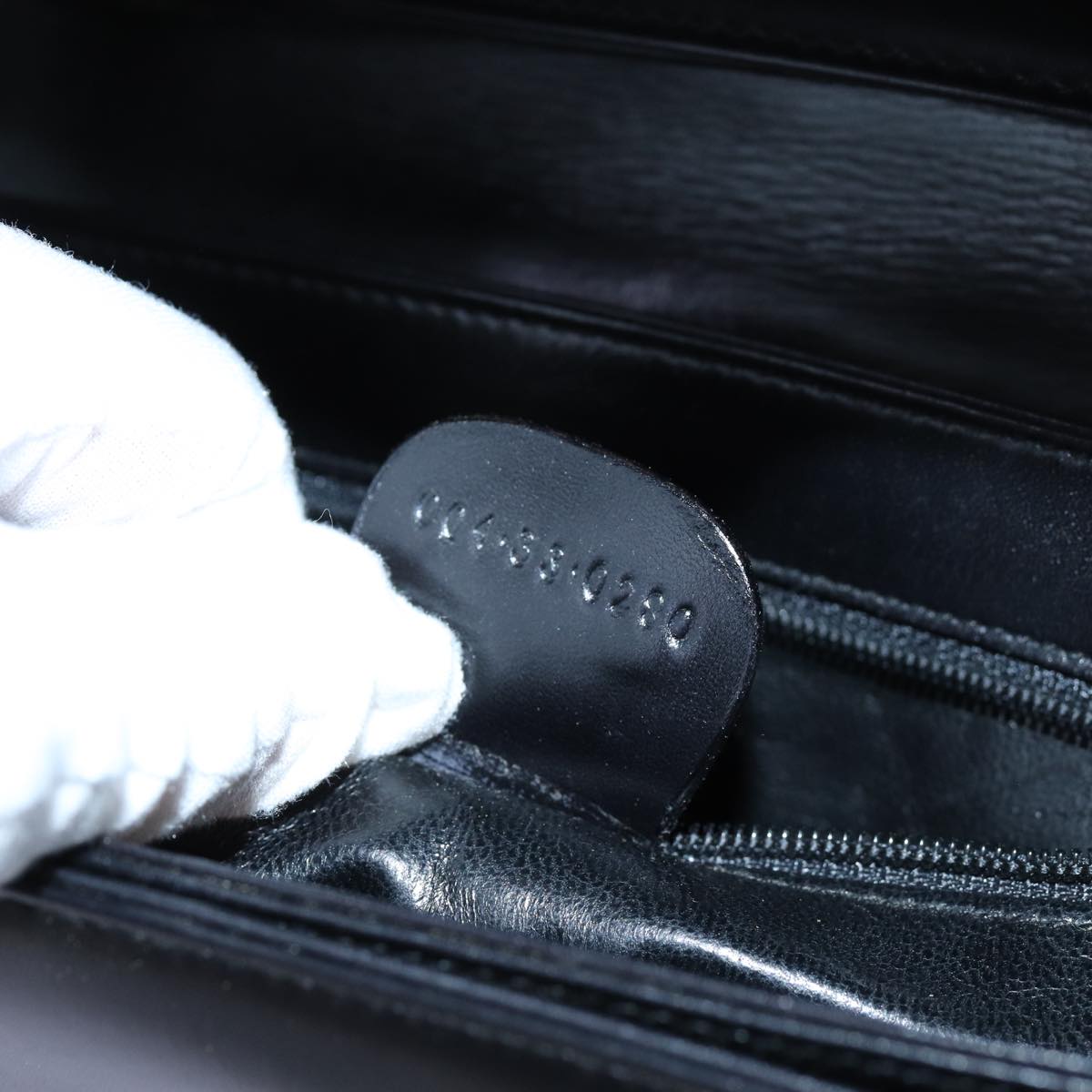 GUCCI Shoulder Bag Leather Black 72713