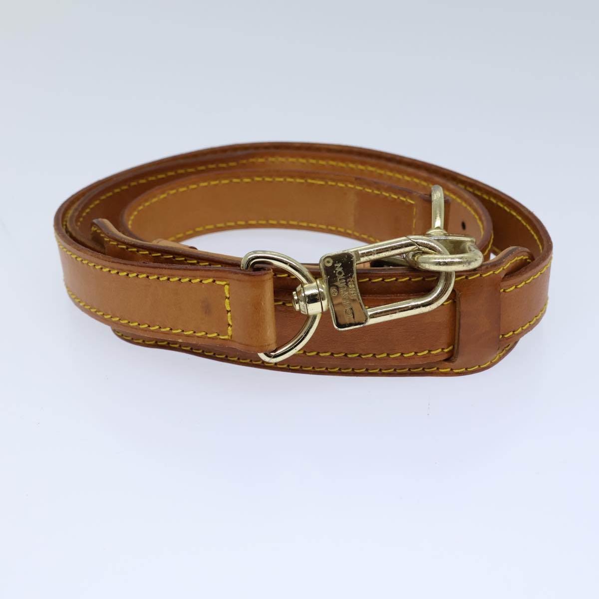 LOUIS VUITTON Adjustable Shoulder Strap Leather 36.6""-43.7"" Beige 72732