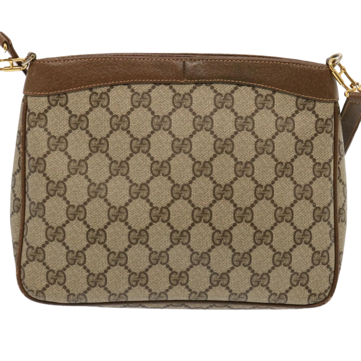 GUCCI GG Canvas Shoulder Bag PVC Beige 72759