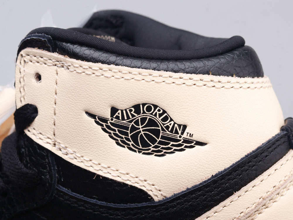 GLM - AJ1 black pink toe women's shoes