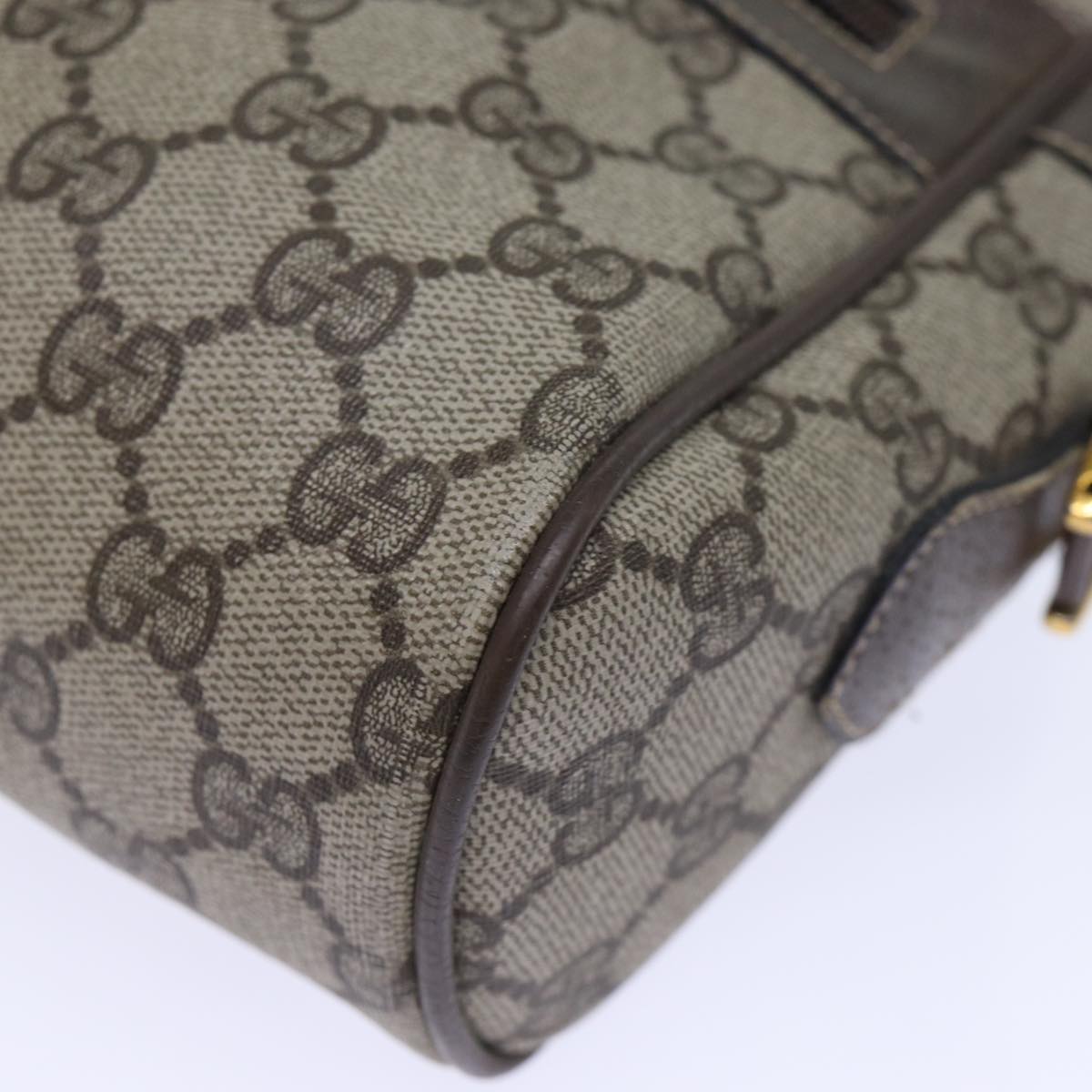 GUCCI GG Canvas Web Sherry Line Shoulder Bag PVC Beige Green Red 72787