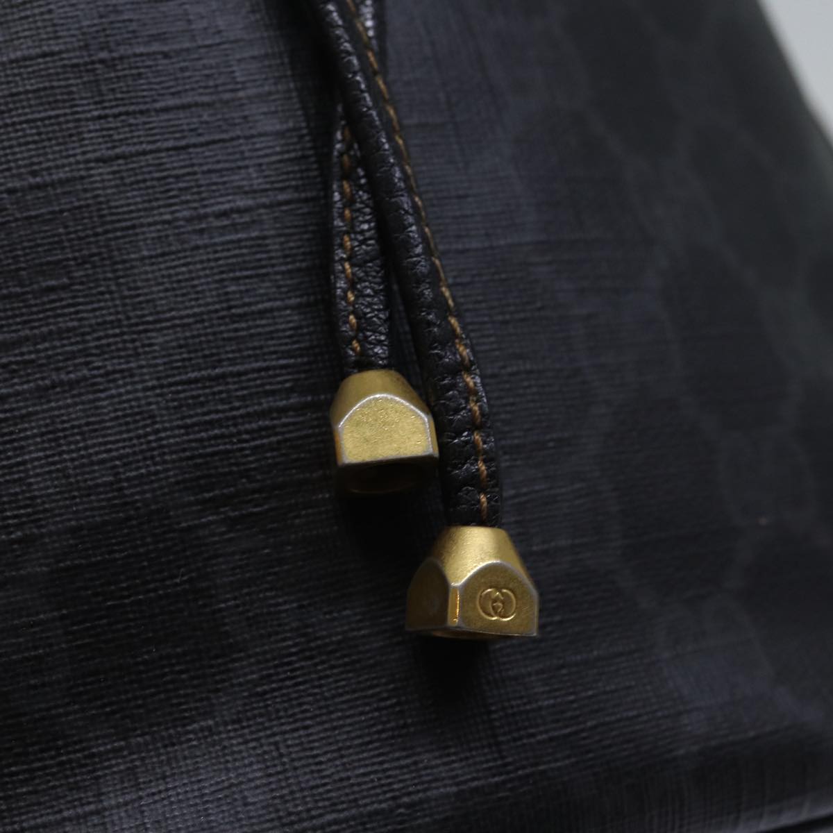 GUCCI GG Canvas Web Sherry Line Shoulder Bag PVC Black Green Red 72789