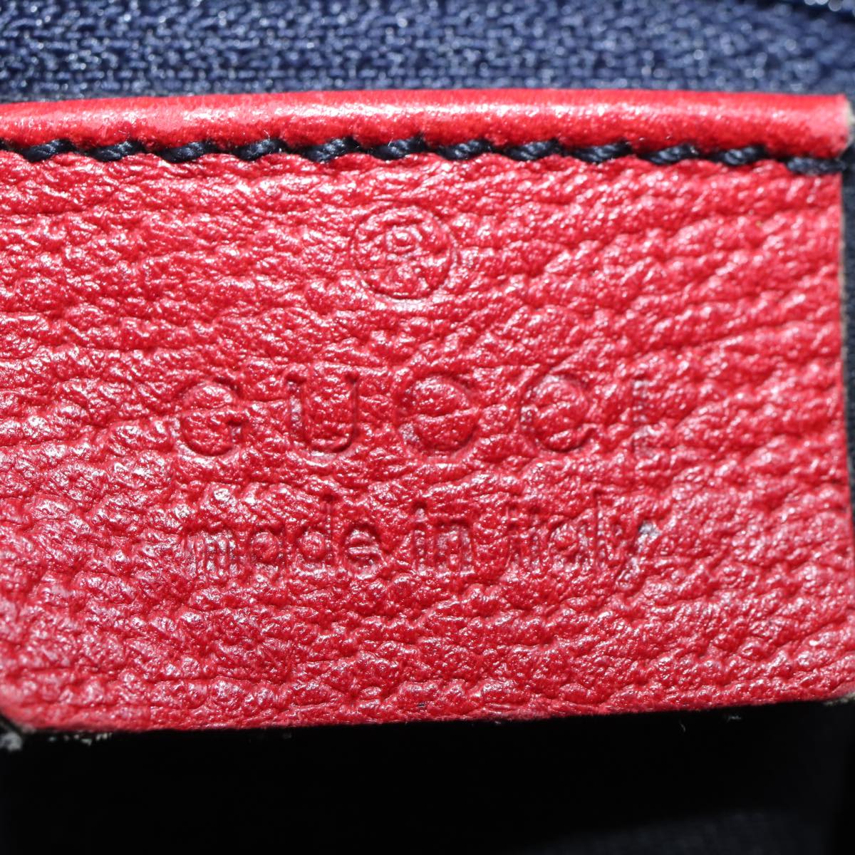 GUCCI GG Canvas Abbey Tote Bag Navy Red 72790