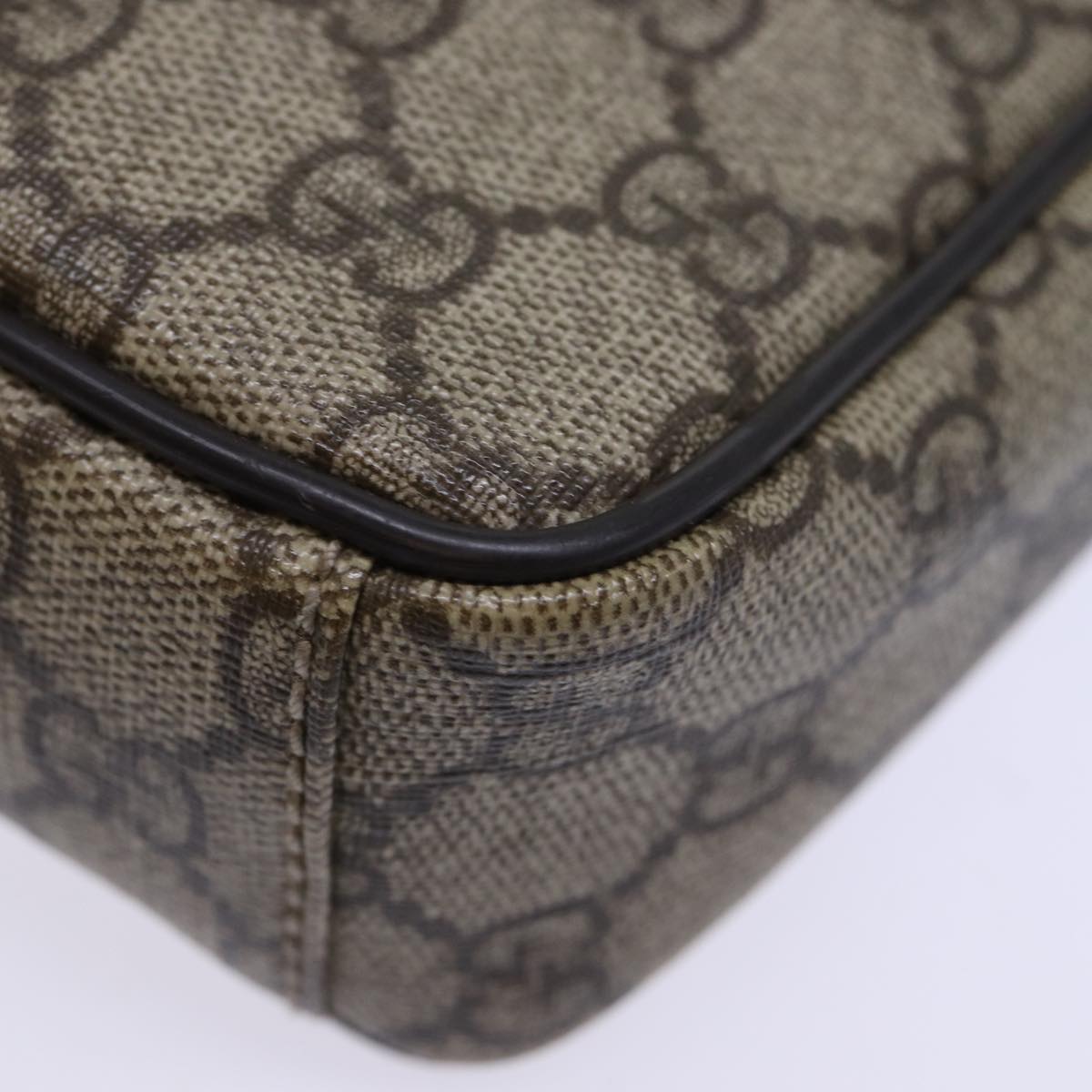 GUCCI GG Canvas Shoulder Bag PVC Beige 72811