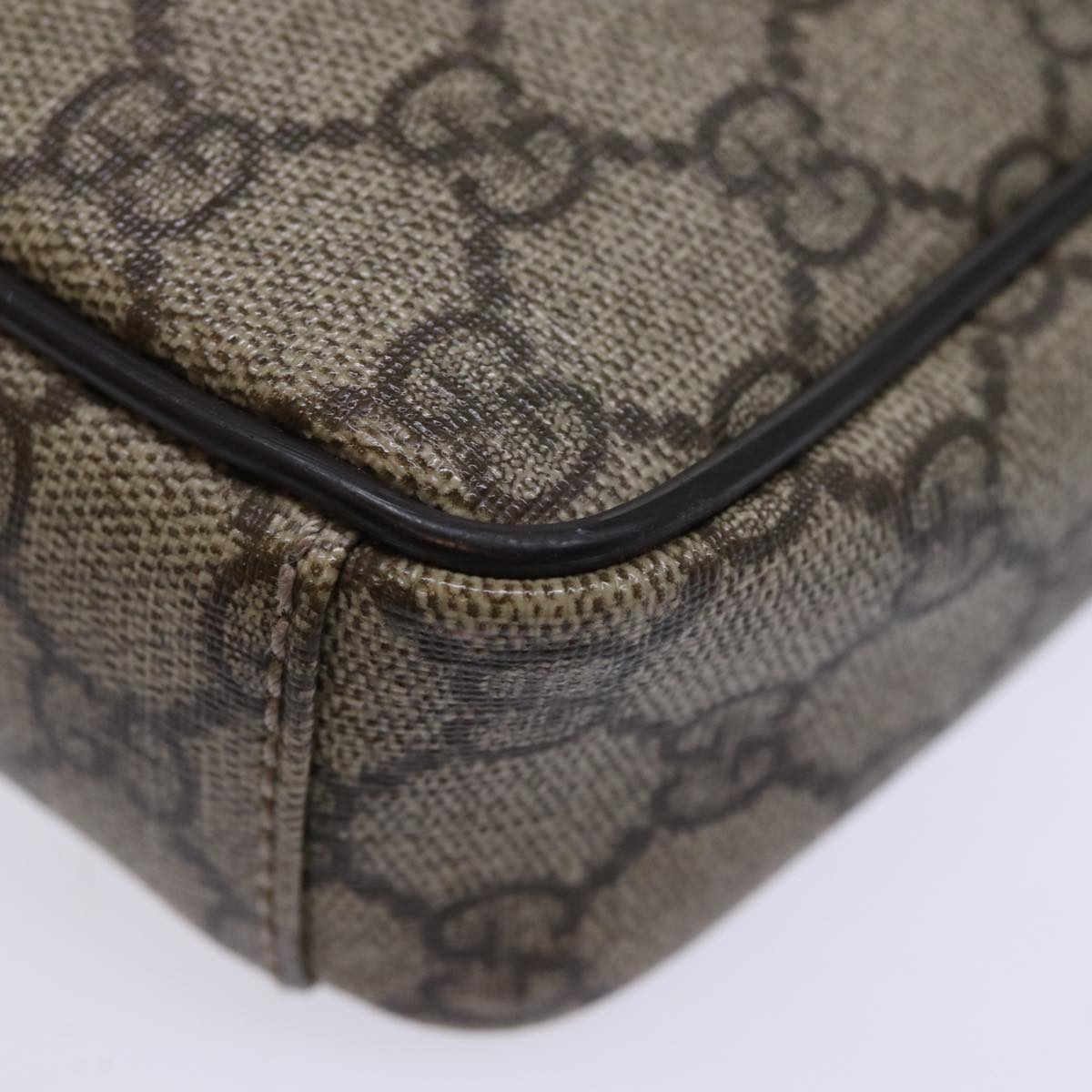 GUCCI GG Canvas Shoulder Bag PVC Beige 72811