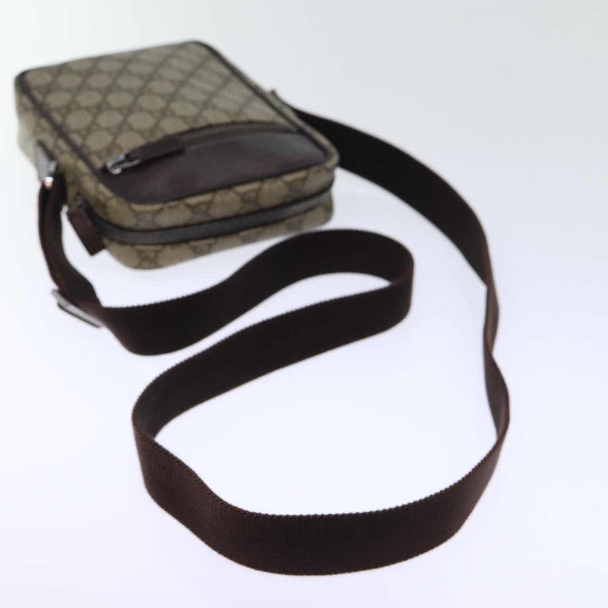 GUCCI GG Canvas Shoulder Bag PVC Beige 72811