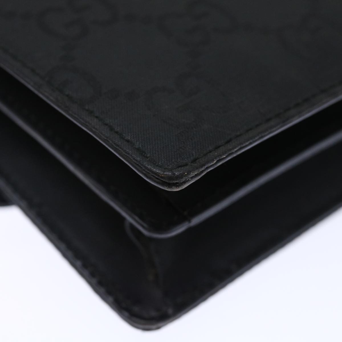 GUCCI GG Canvas Clutch Bag Nylon Black 72813