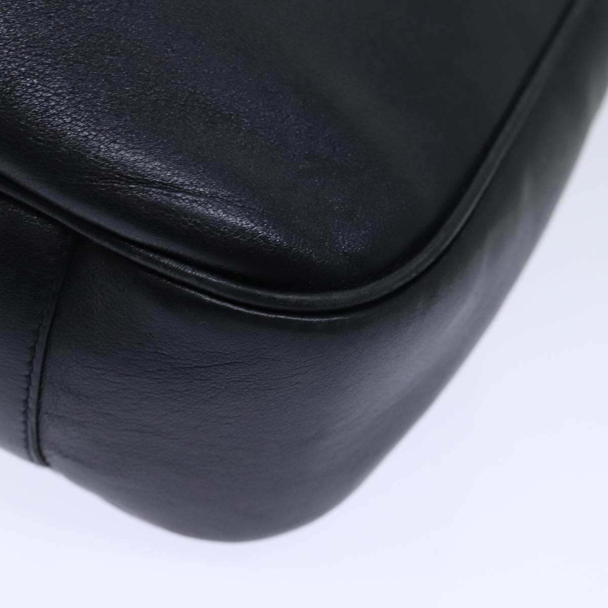 GUCCI Bamboo Hand Bag Leather Black 001 1998 1577 72814
