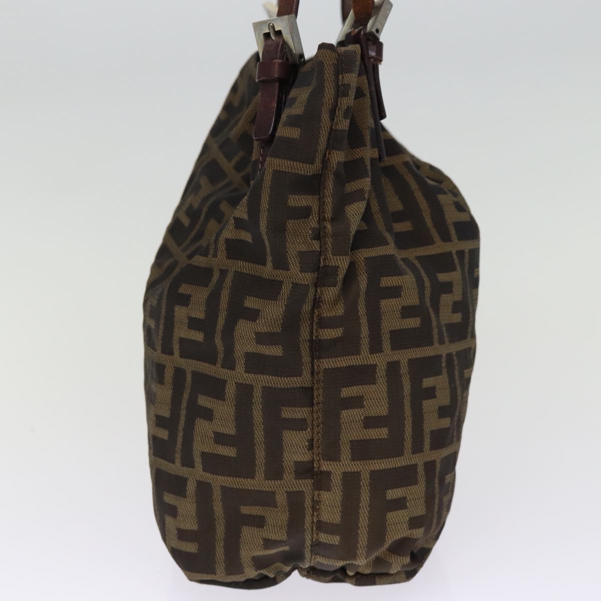 FENDI Zucca Canvas Hand Bag 2Set Black Brown 72894