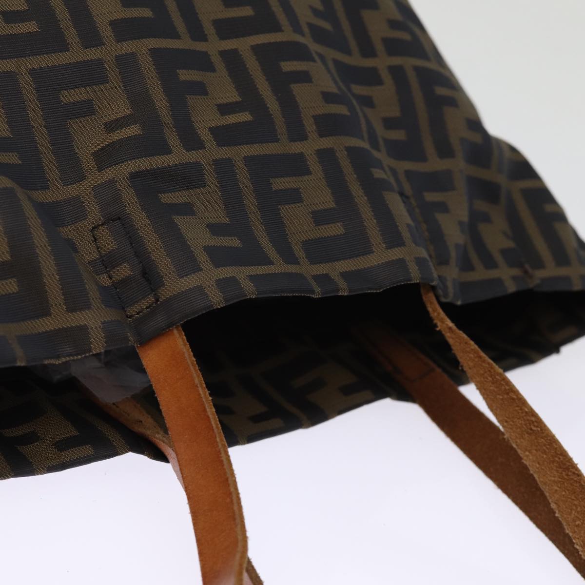 FENDI Zucca Canvas Hand Bag 2Set Black Brown 72894