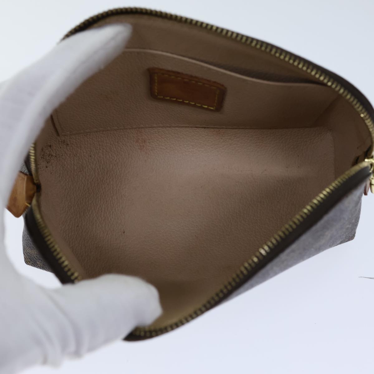 LOUIS VUITTON Monogram Pochette Cosmetic PM Cosmetic Pouch M47515 LV 72907