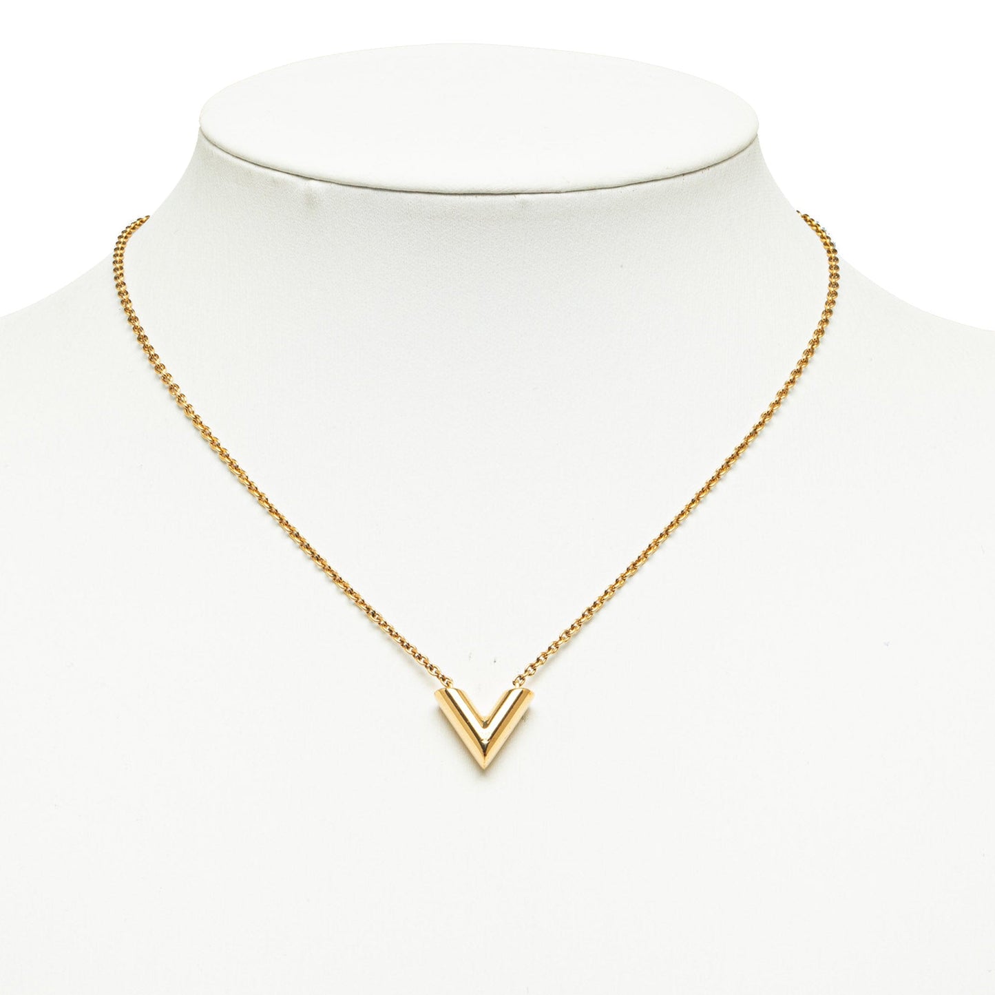 Gold Louis Vuitton Essential V Necklace