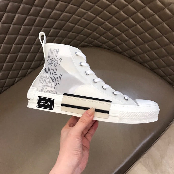 GLM - DIR B23 White Canvas HIGH-TOP SNEAKER