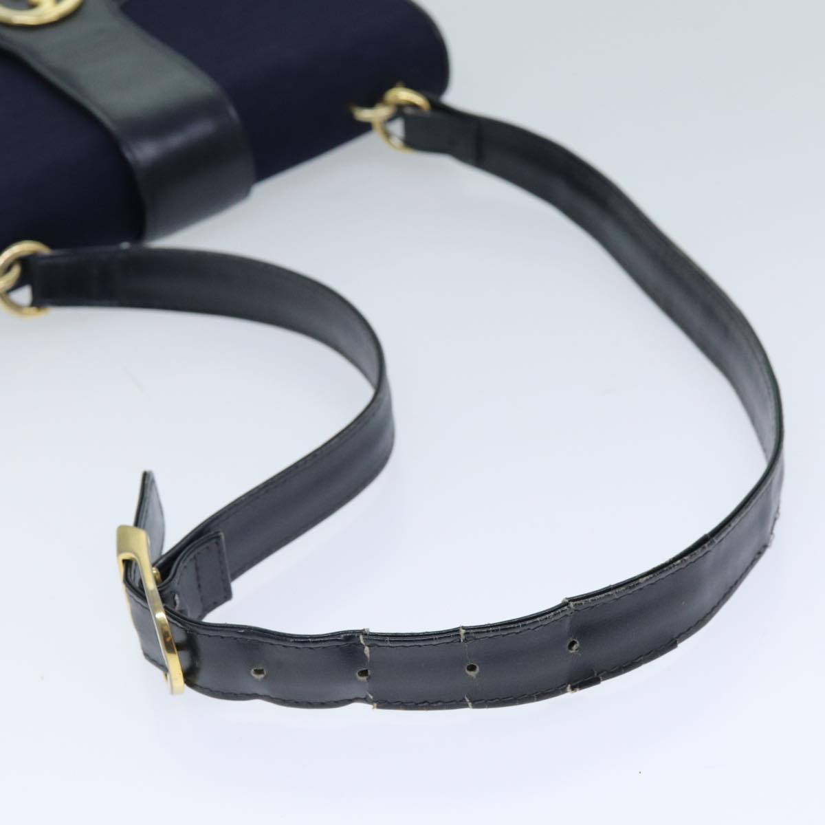 GUCCI Micro GG Canvas Shoulder Bag Navy 73031