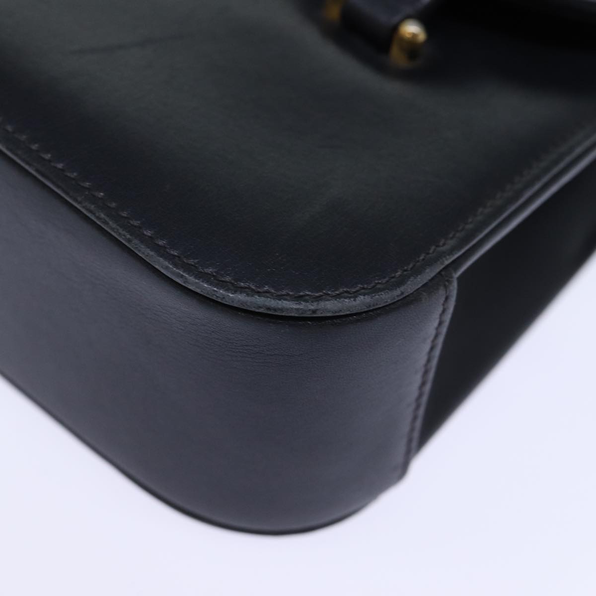 GUCCI Hand Bag Leather Black 73035