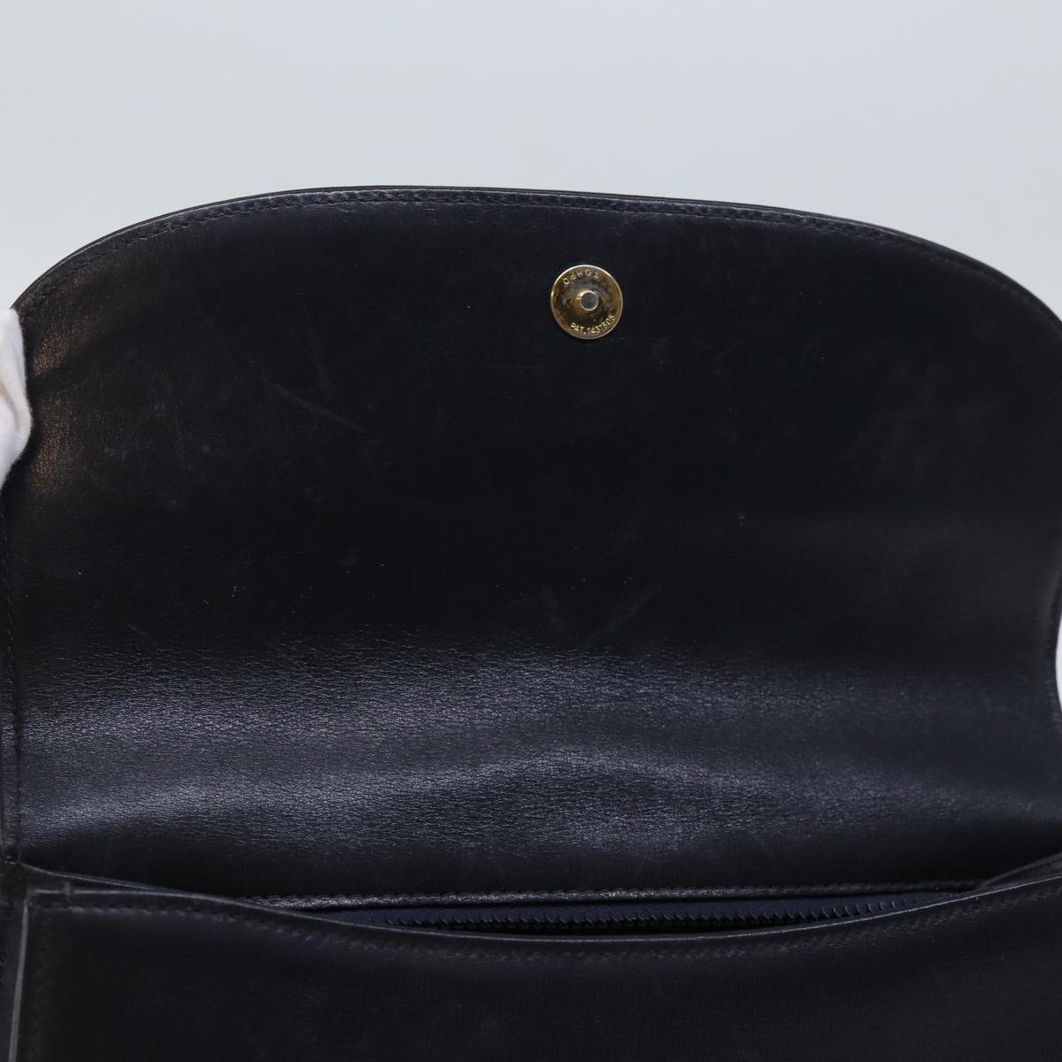 GUCCI Hand Bag Leather Black 73035
