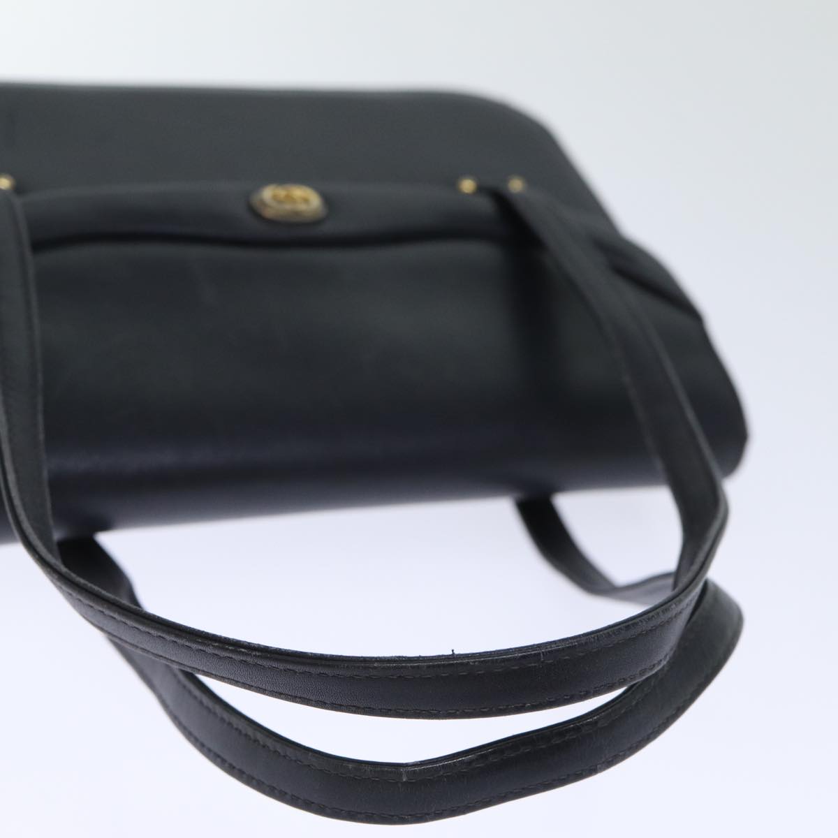 GUCCI Hand Bag Leather Black 73035
