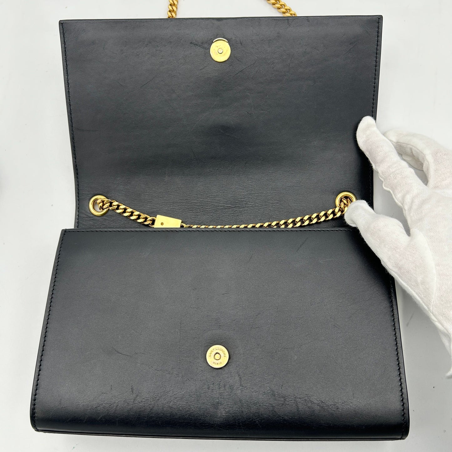 Saint Laurent Classic Kate Tassel Chain Shoulder Black LA30622