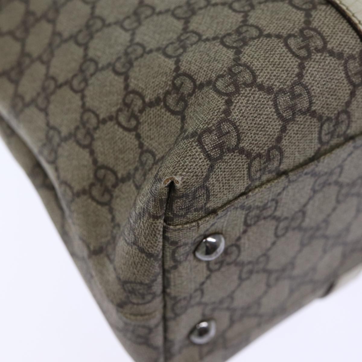 GUCCI GG Canvas Tote Bag PVC Beige 114595 73116