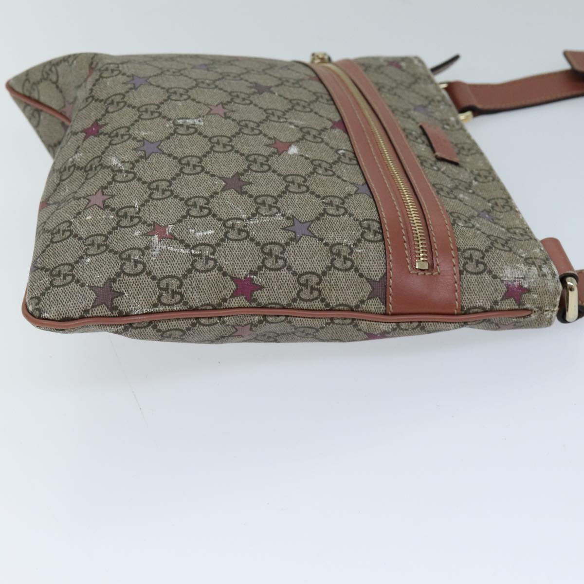 GUCCI GG Supreme Shoulder Bag PVC Beige 295257 73121