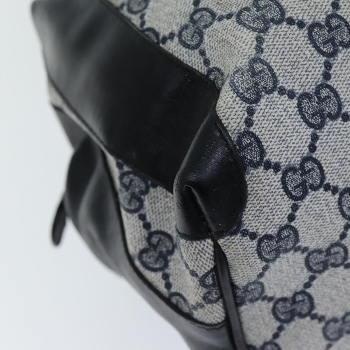 GUCCI GG Supreme Hand Bag PVC Navy 73123