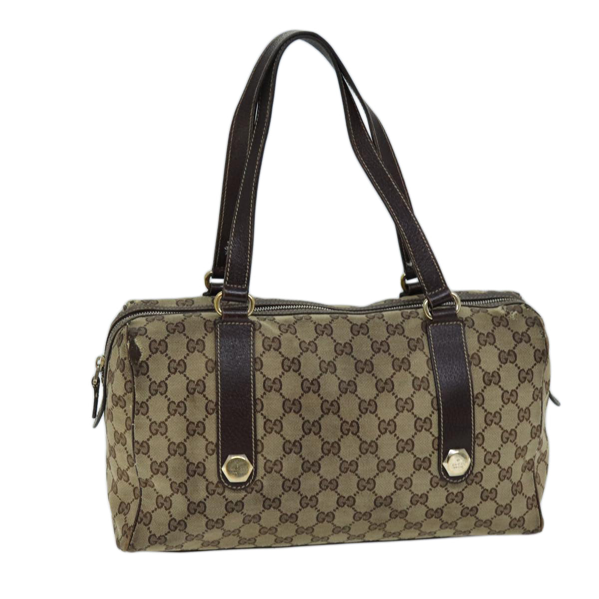GUCCI GG Canvas Hand Bag Beige 154180 73126