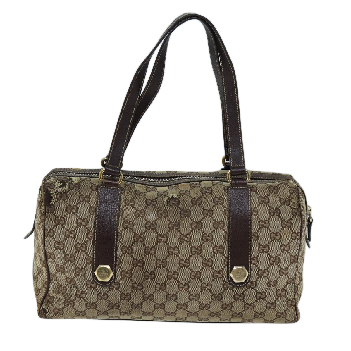 GUCCI GG Canvas Hand Bag Beige 154180 73126