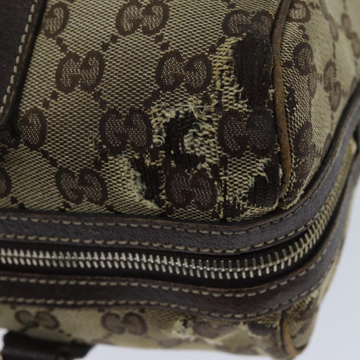 GUCCI GG Canvas Hand Bag Beige 154180 73126