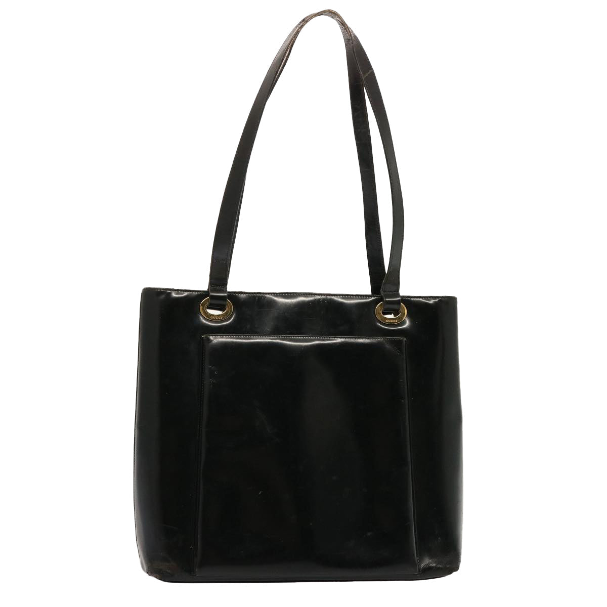 GUCCI Tote Bag Patent leather Black 73166