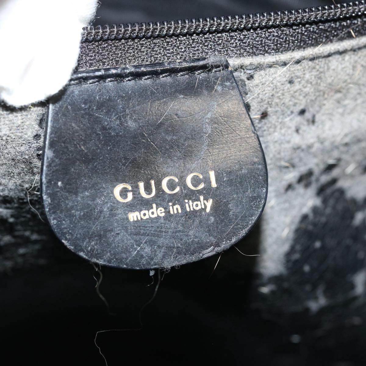 GUCCI Tote Bag Patent leather Black 73166