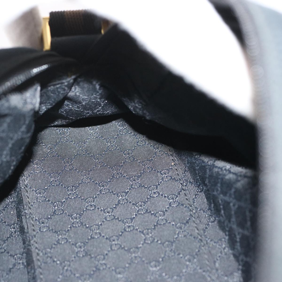 GUCCI Shoulder Bag Canvas Navy 90781 73223