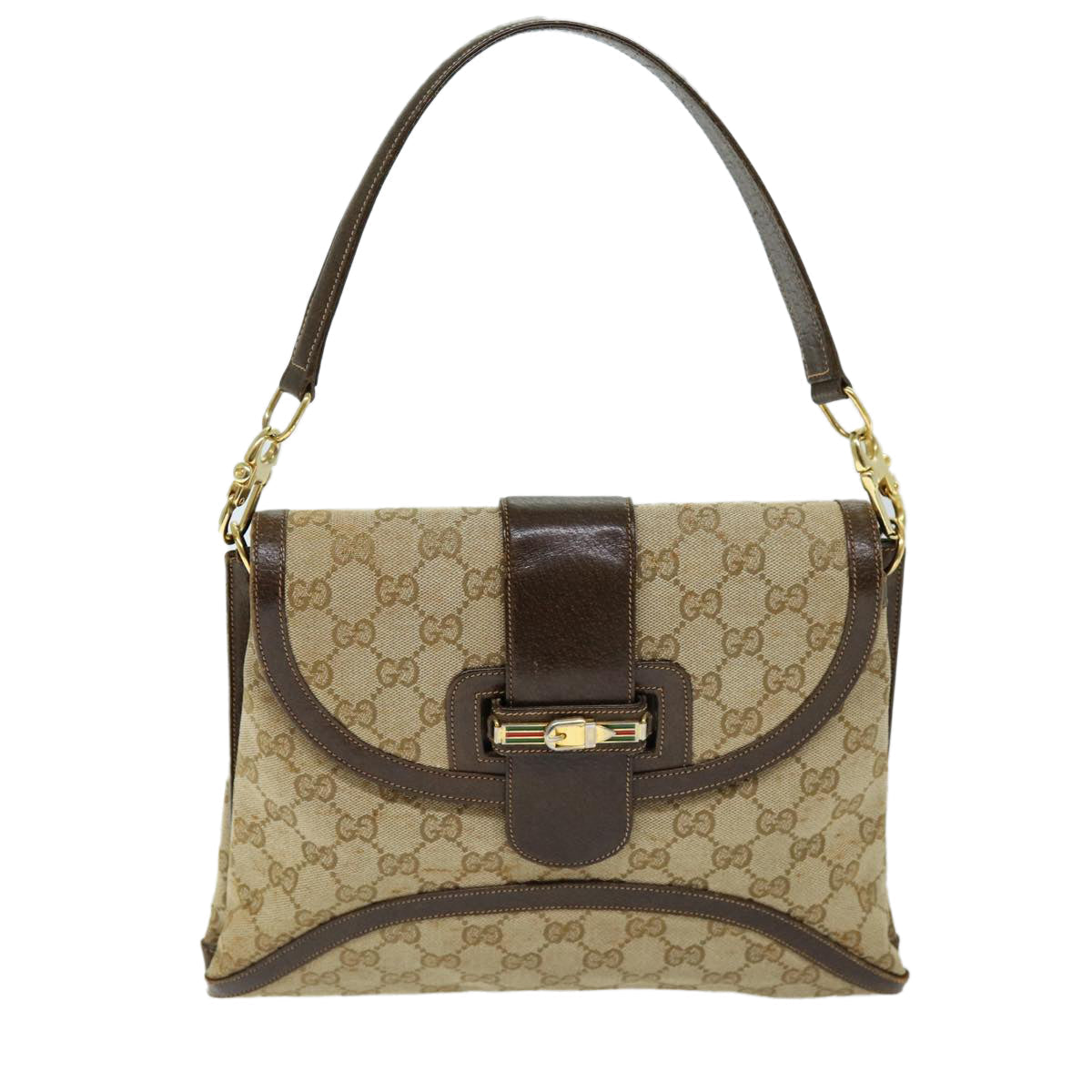 GUCCI GG Canvas Shoulder Bag 2way Beige 73227