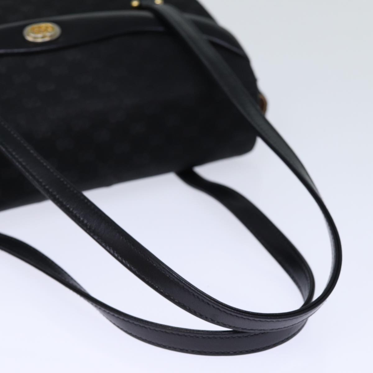 GUCCI Micro GG Canvas Hand Bag Black 73229