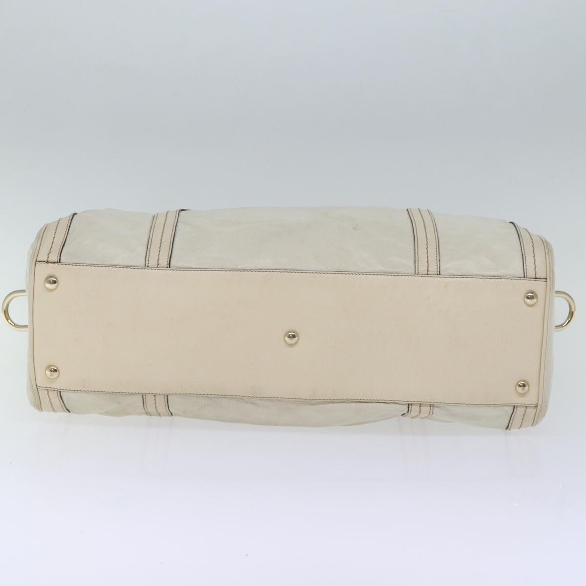 GUCCI Hand Bag Leather White 181488 73235