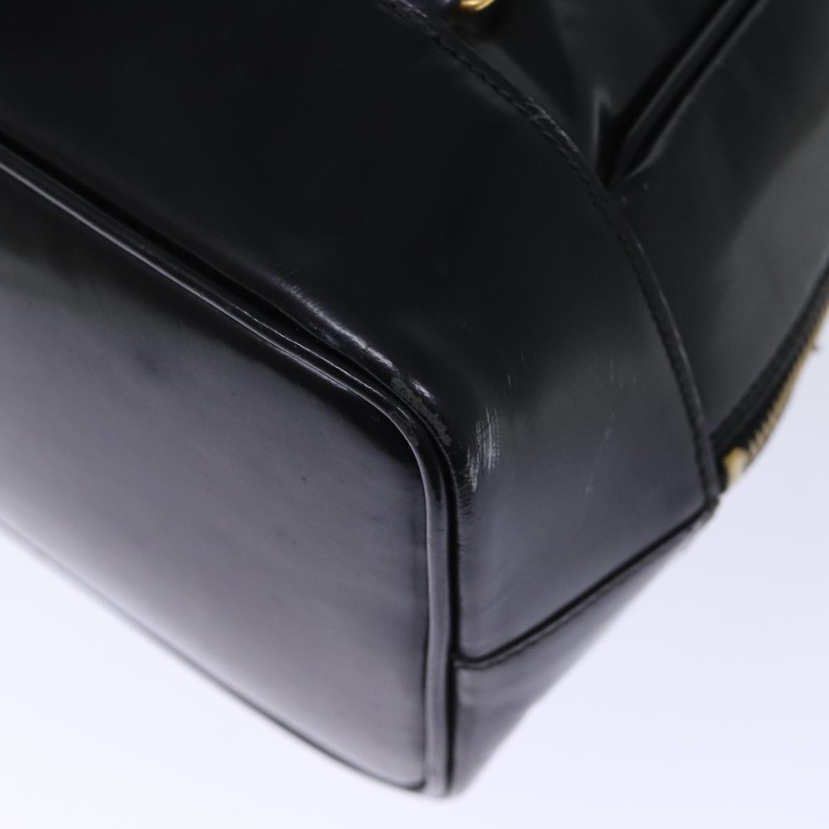 GUCCI Bamboo Body Bag Patent leather Black 73357