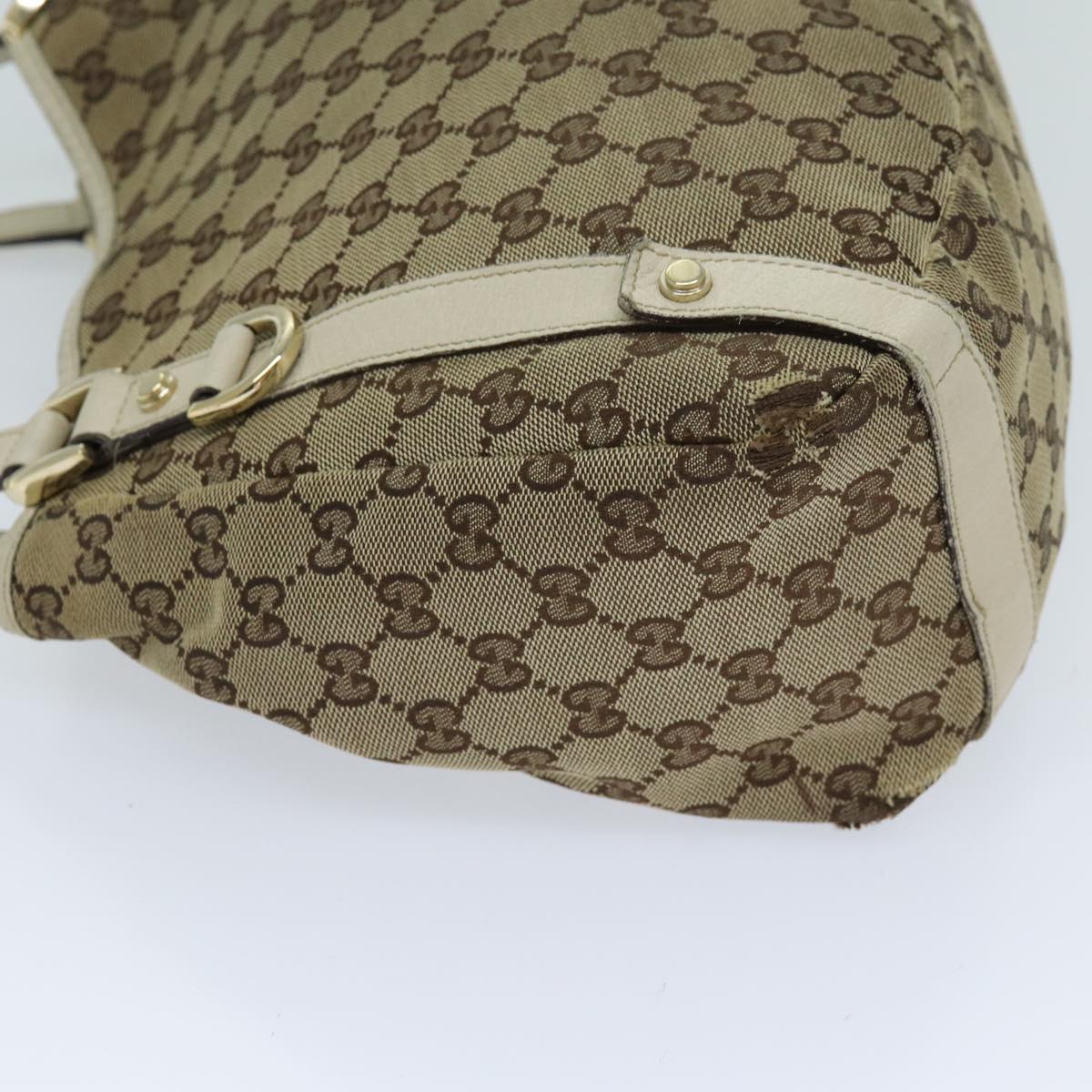 GUCCI GG Canvas Tote Bag Beige 130736 73364