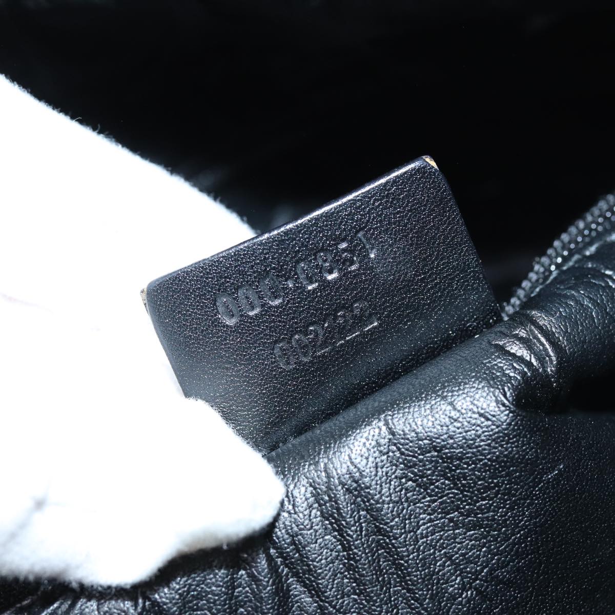 GUCCI GG Canvas Sherry Line Hand Bag White Black 000 0851 73370