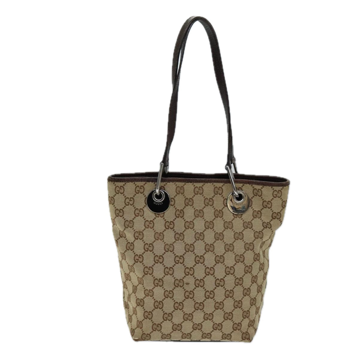 GUCCI GG Canvas Tote Bag Beige 120840 73375