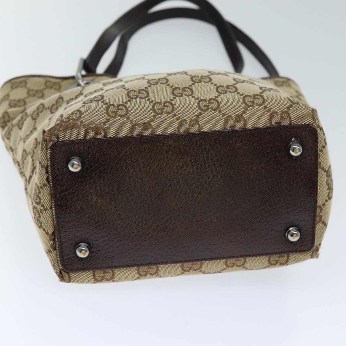 GUCCI GG Canvas Tote Bag Beige 120840 73375