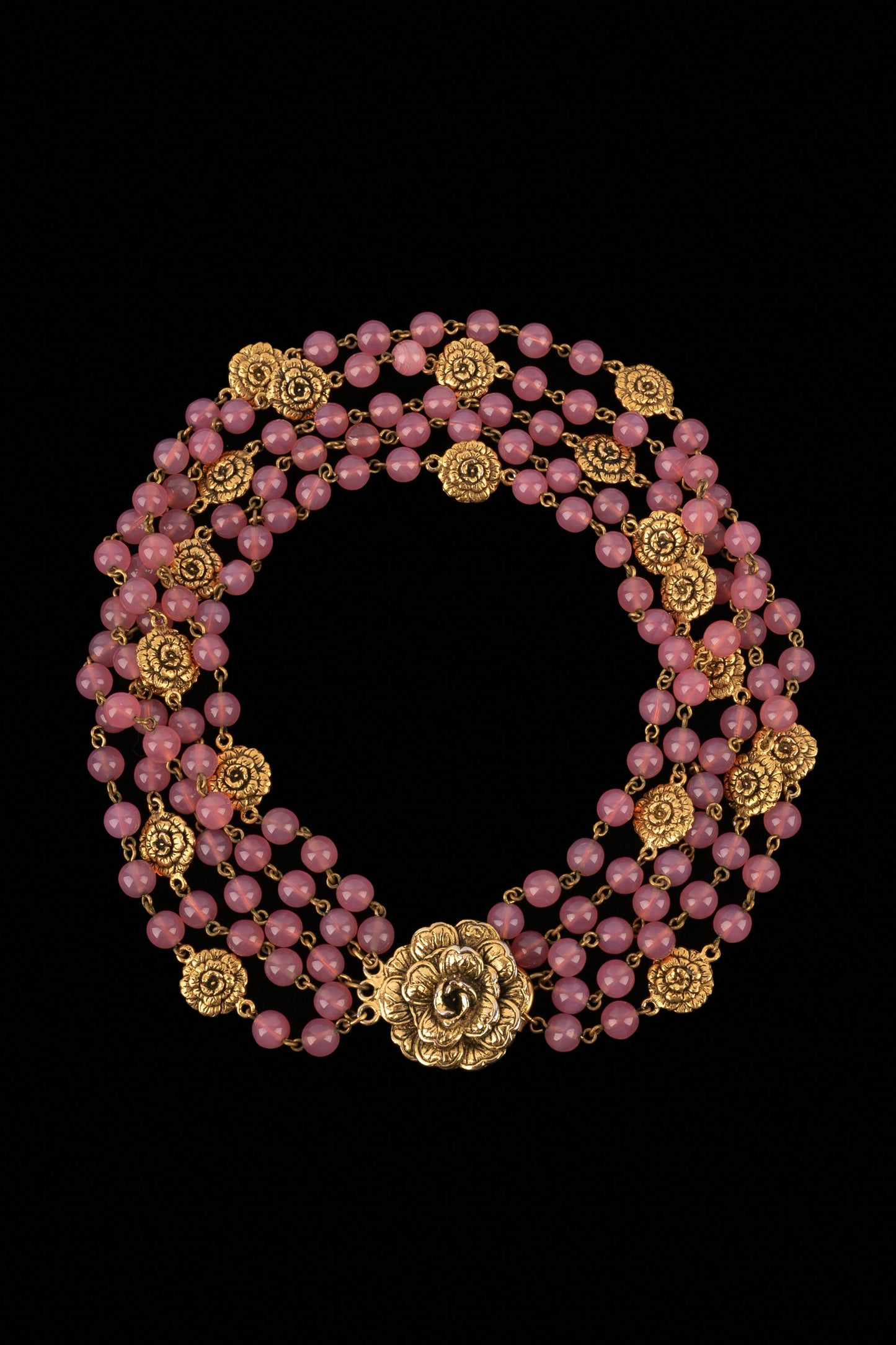 Collier camÃ©lia rose Chanel